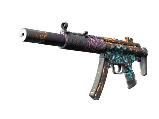 MP5-SD | Neon Squeezer (Battle-Scarred)